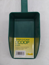 Flat base garden scoop