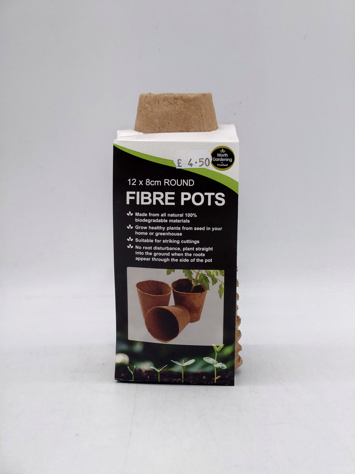 Fibre pots - round (12x 8cm)