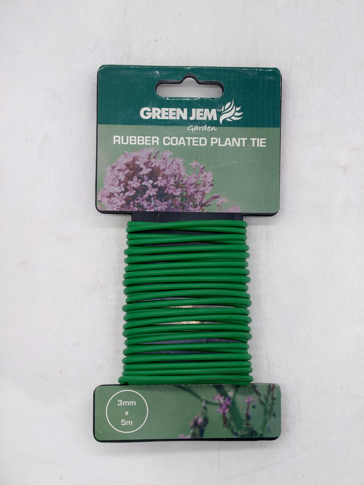 Green jem rubber coated plant tie (5m x 3mm)