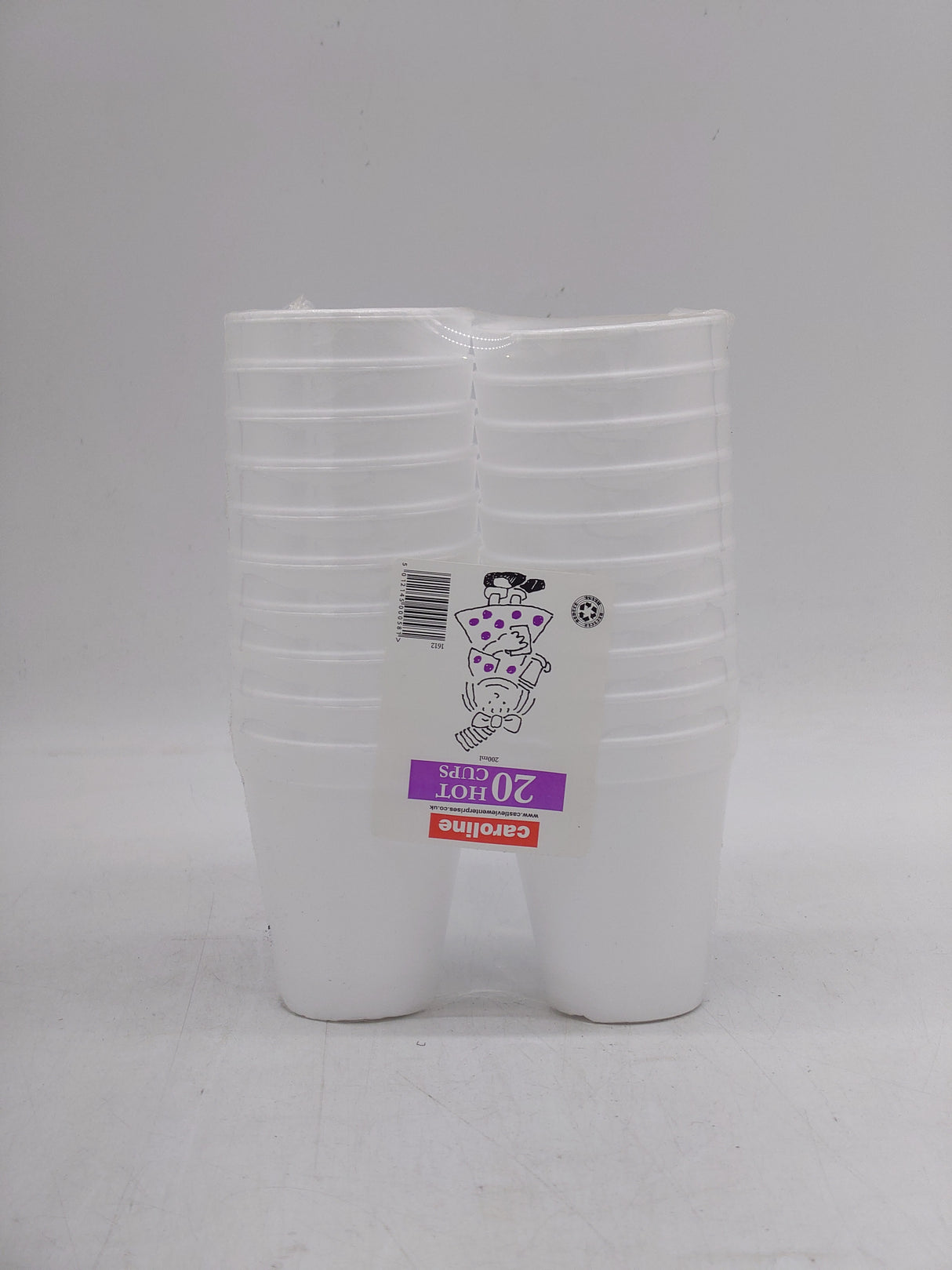 Caroline polystyrene hot cups (20pk)