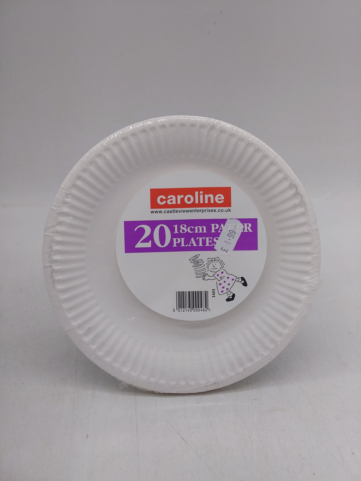 Caroline paper plates - 18cm (20pk)