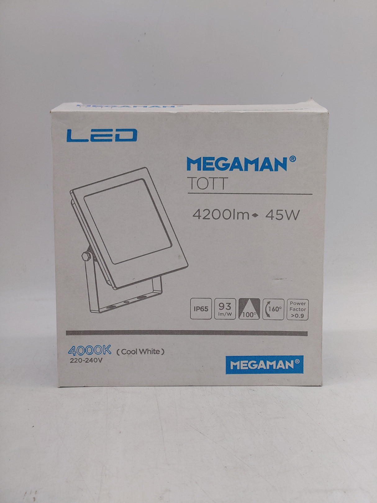 Megaman Tott LED 45W 4200 lumen cool white - Matt black