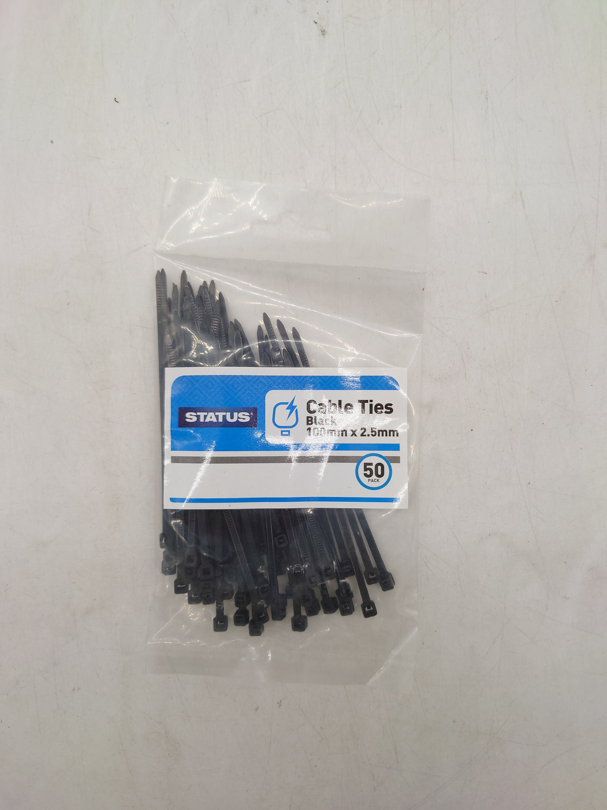 Status Cable ties - 100mm x 2.5mm black (50pk)