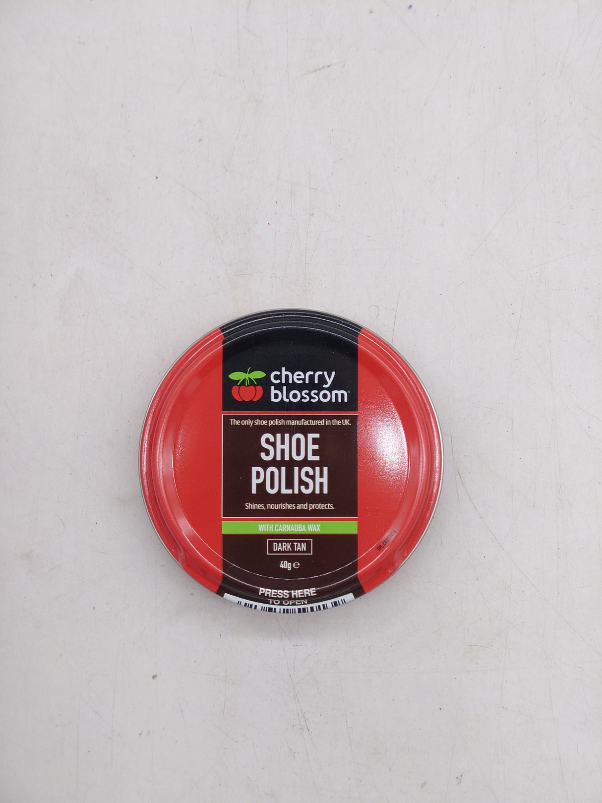 Cherry blossom shoe polish - dark tan (40g)