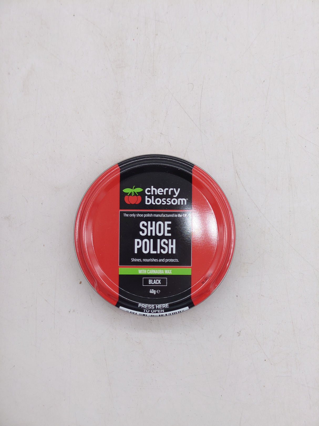 Cherry blossom shoe polish - black (40g)