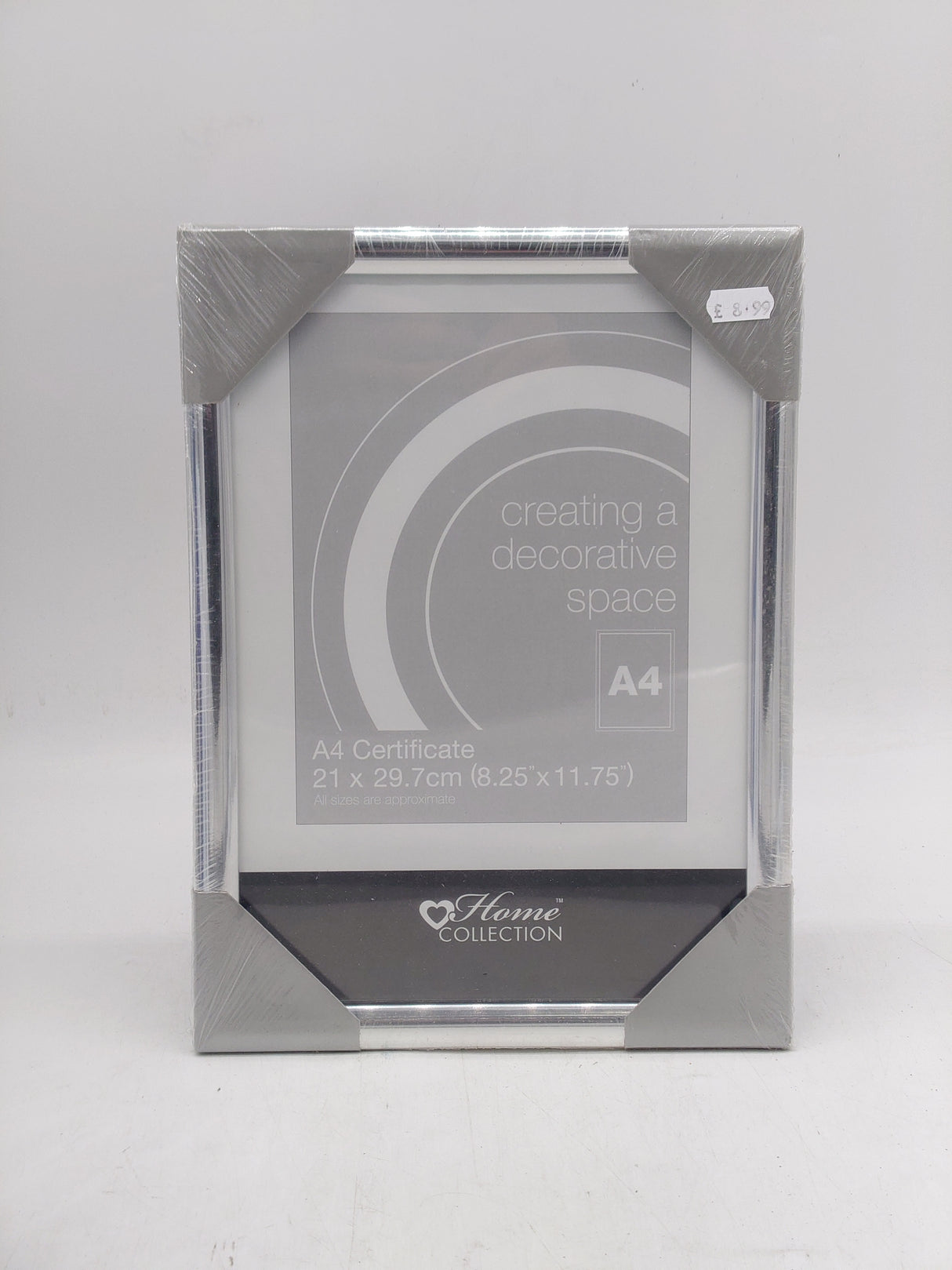 A4 certificate frame - silver