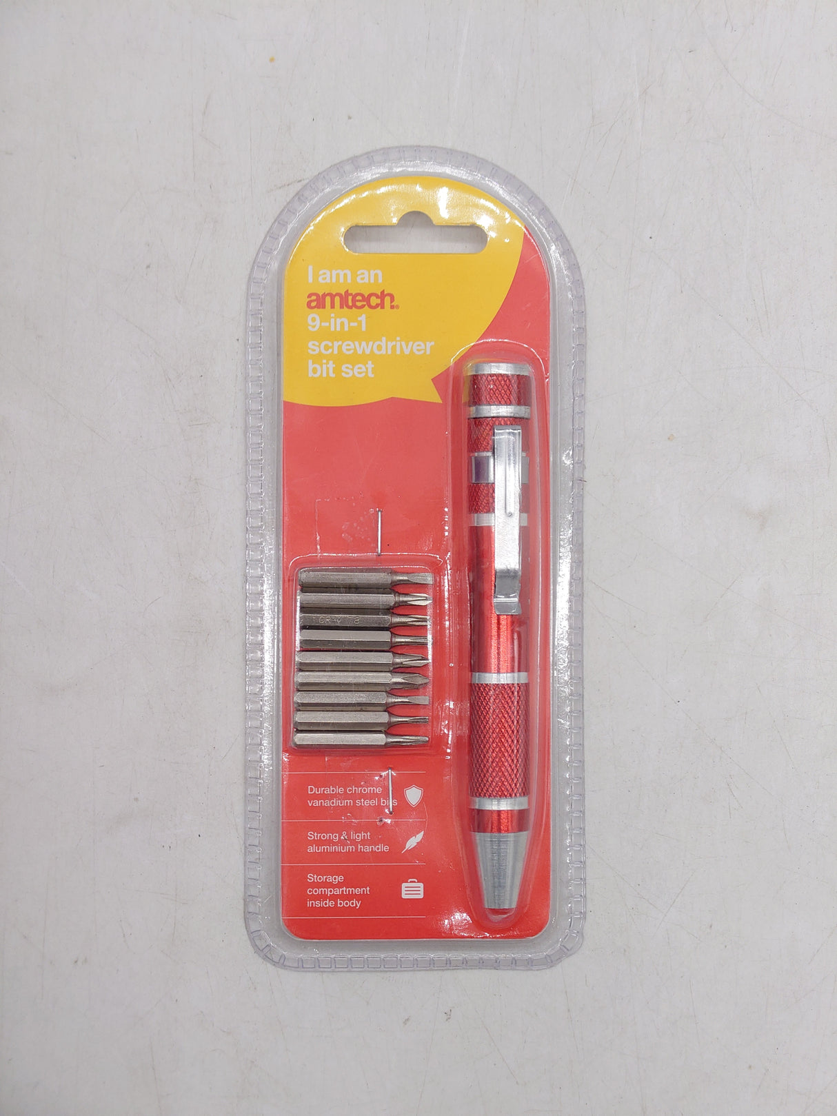 Amtech 9-in-1 screwdriver bit set