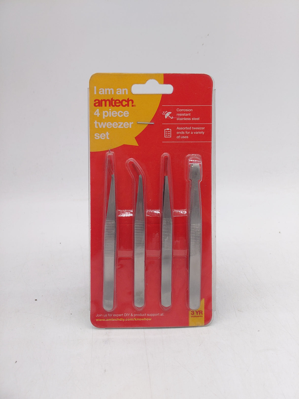 Amtech tweezer set (4pc)