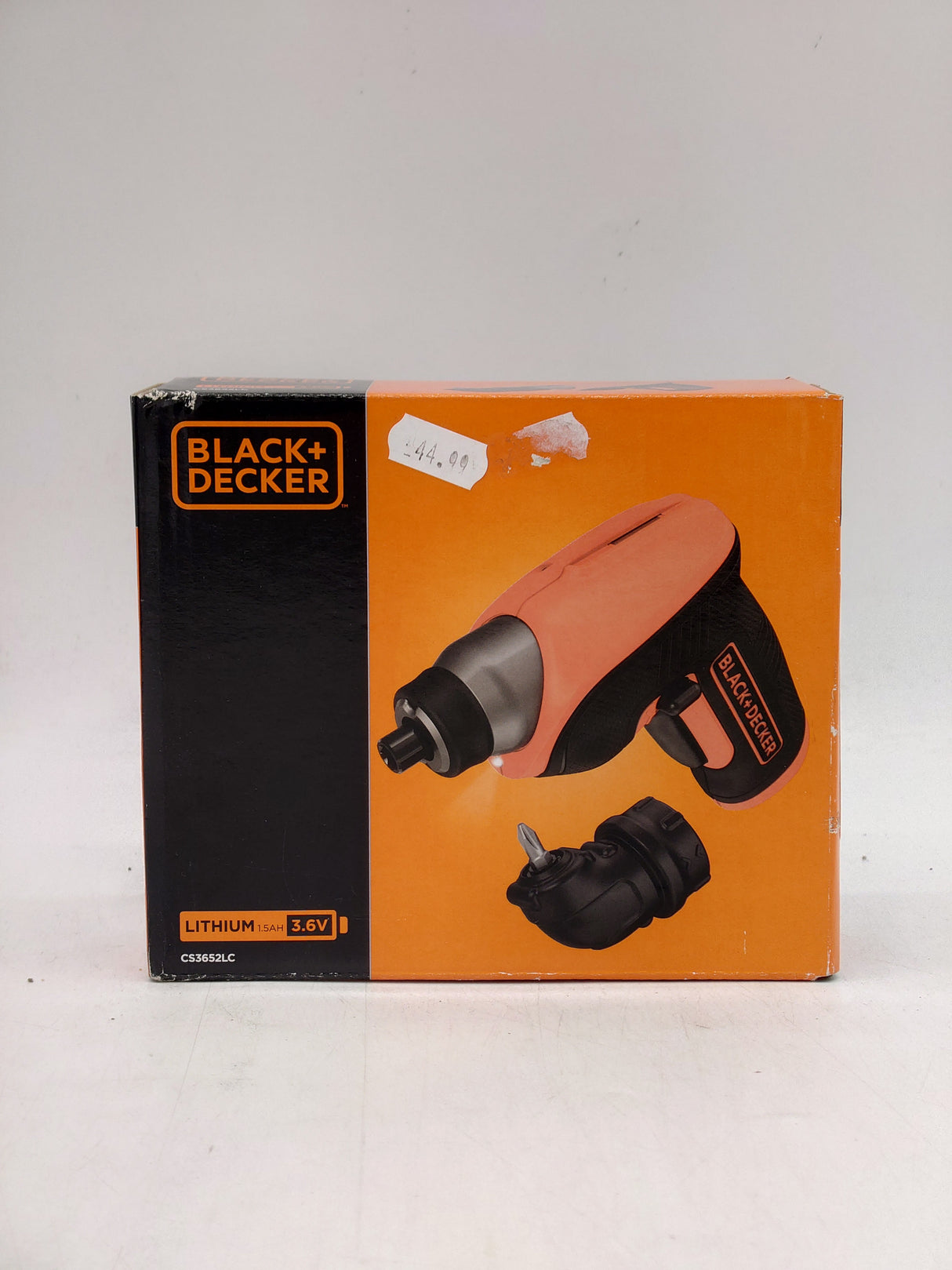 Black & Decker 3.6V lithium screwdriver (with right angle attachment)