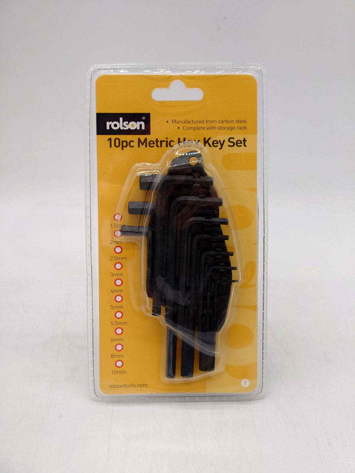 Rolson metric hex key set (10pc)