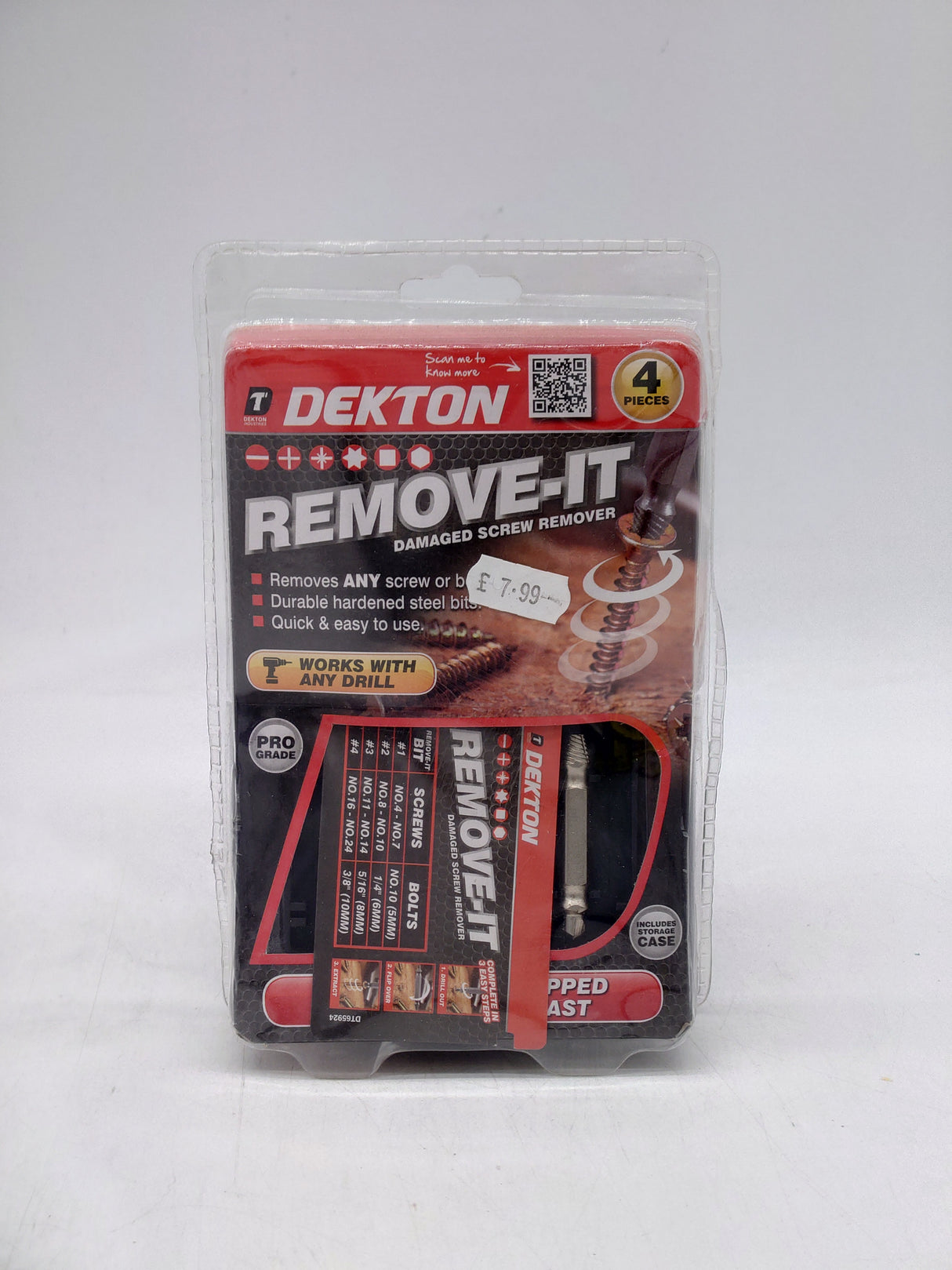 Dekton remove it screw remover (4pc)