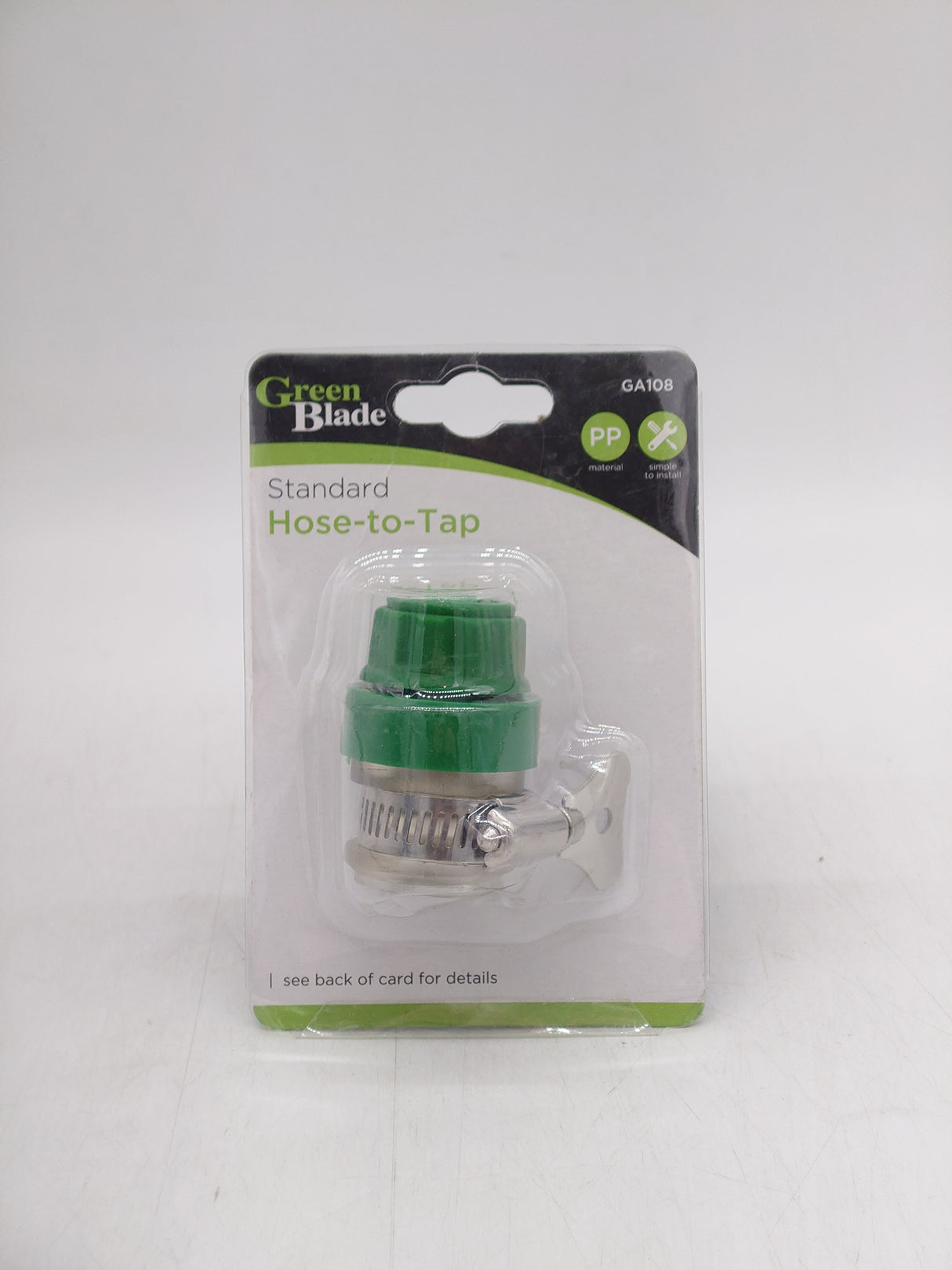 Green blade hose-to-tap connector