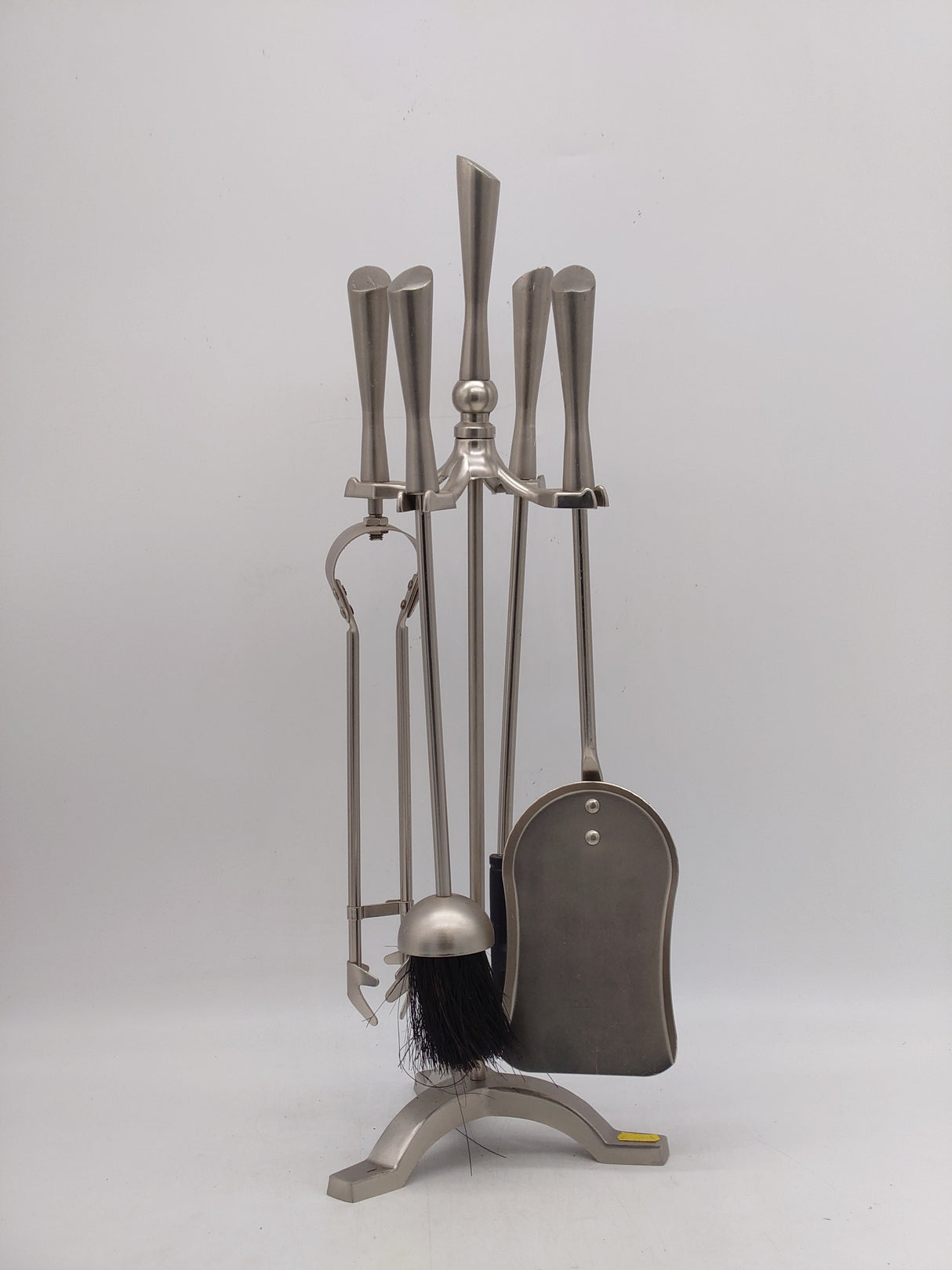 Silver Fireplace tools set - approx 60cm (5pc)