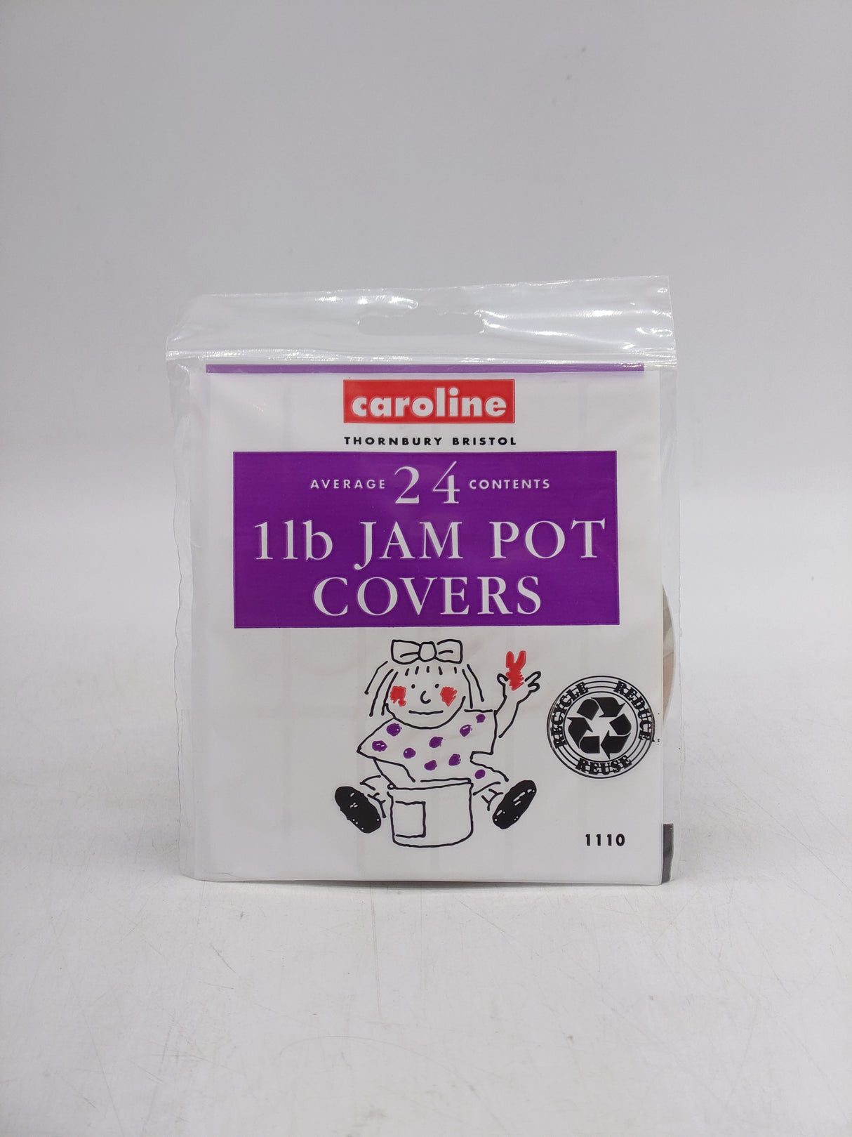 Caroline 1lb jam pot covers (24pk)