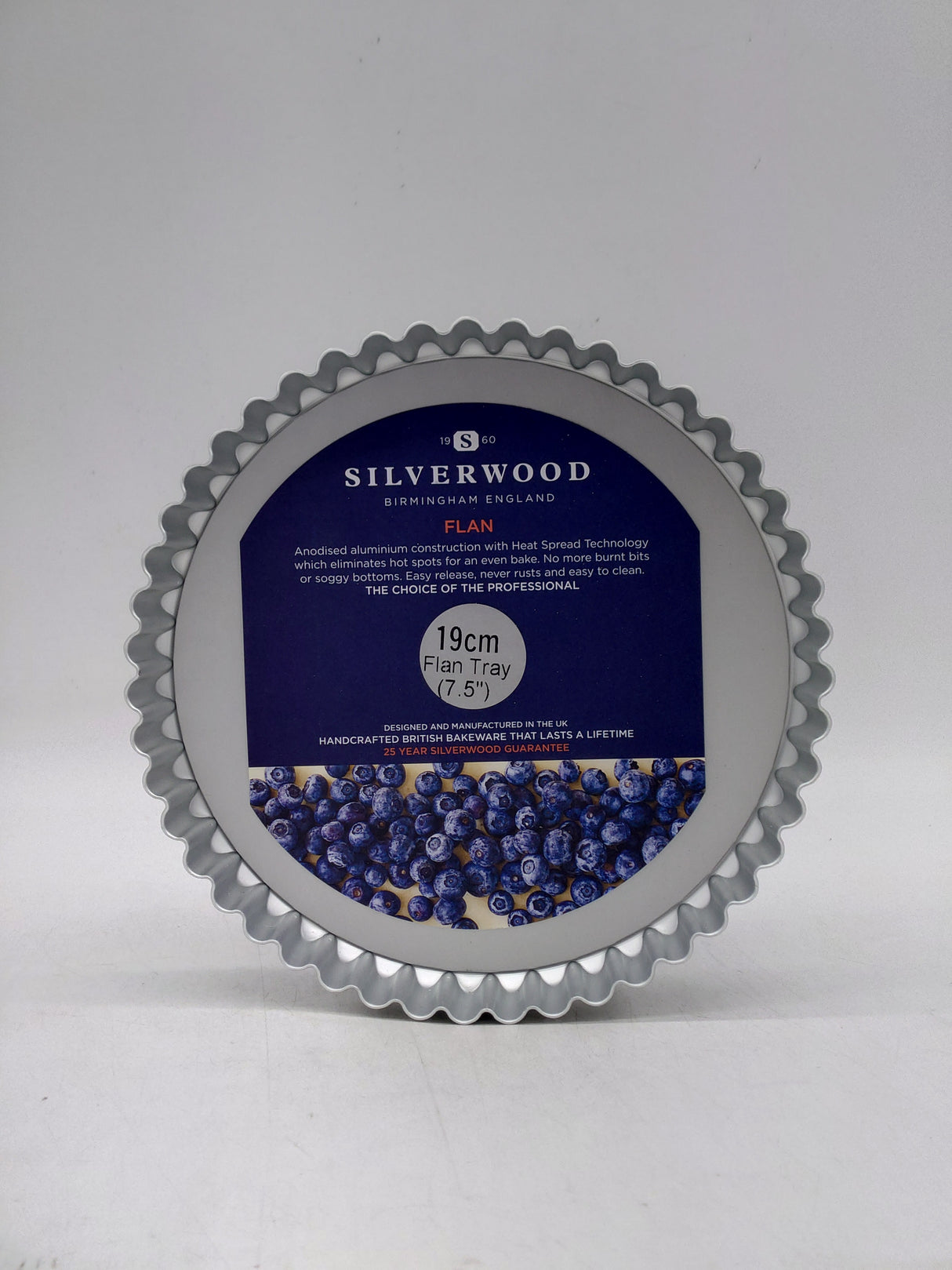 Silverwood crimped flan tray loose base - 7.5"