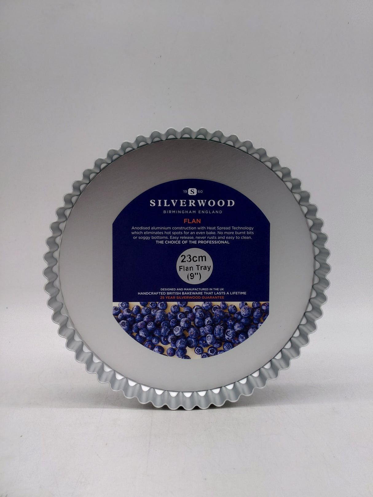 Silverwood crimped flan tray loose base - 9"