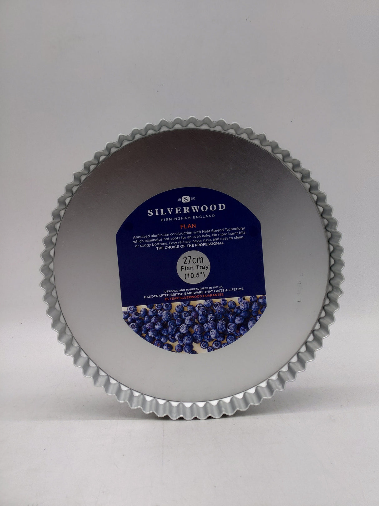 Silverwood crimped flan tray loose base - 10.5"