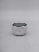 Small green candle in metal candle holder (35mm x 55mm)