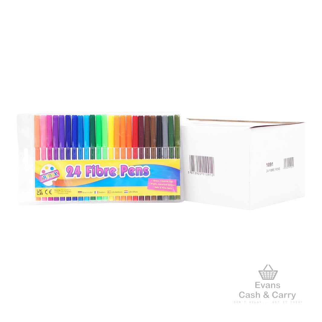 CASE of 24 Fibre Pens (12x24pk)