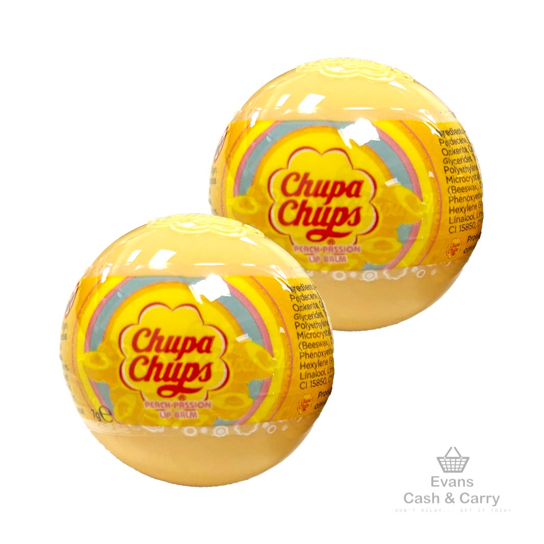 2x Chupa Chups Lip Balm - Peach Passion