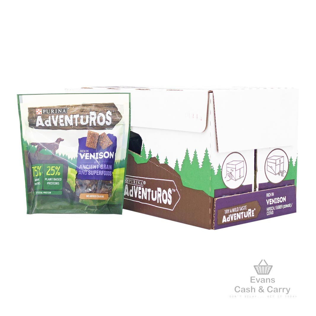 CASE of (BBE 12/23) Adventuros Rich in Venison Dog Treats (6x120g)