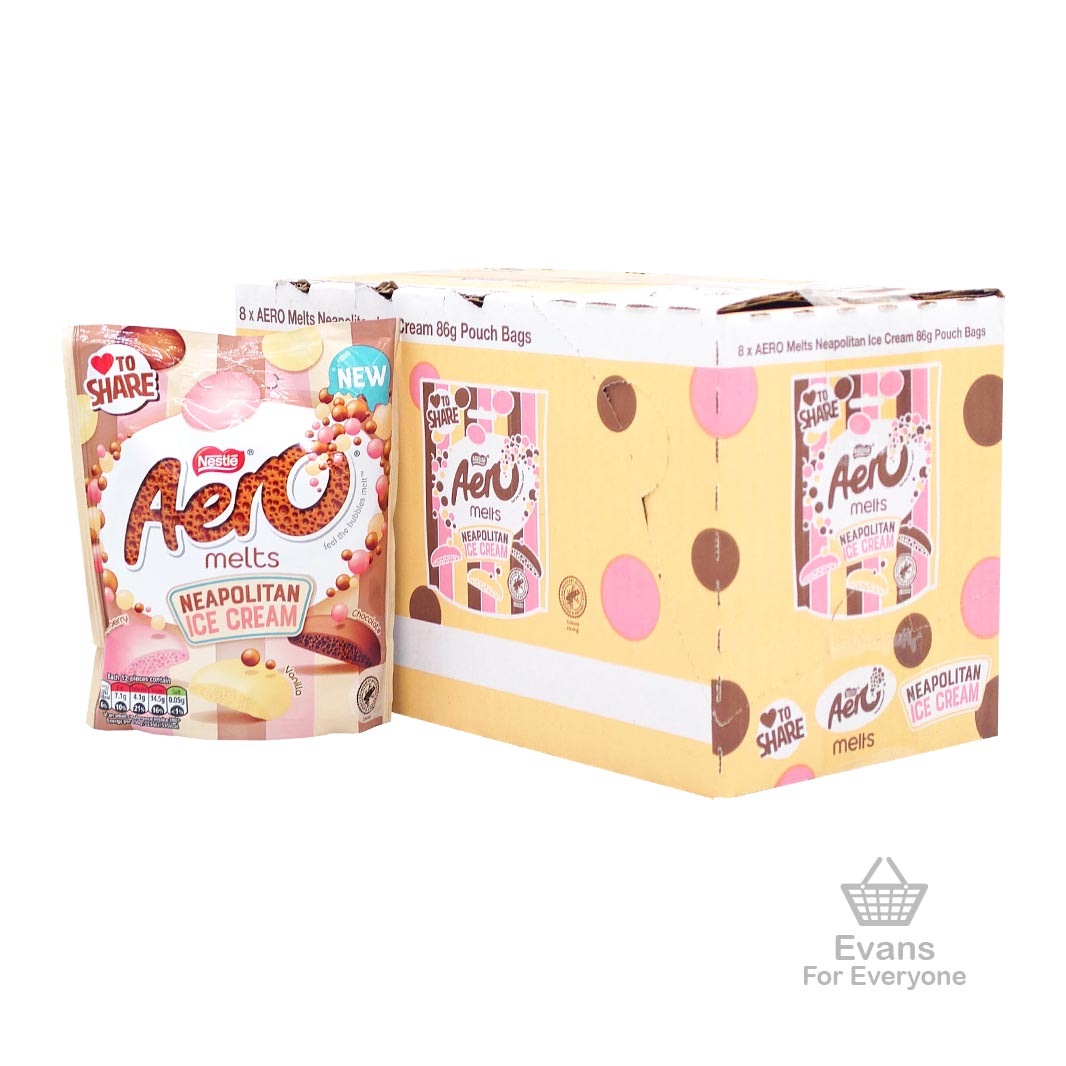 (BBE 02/25) CASE OF Aero Melts - Neapolitan Ice Cream (8x86g)