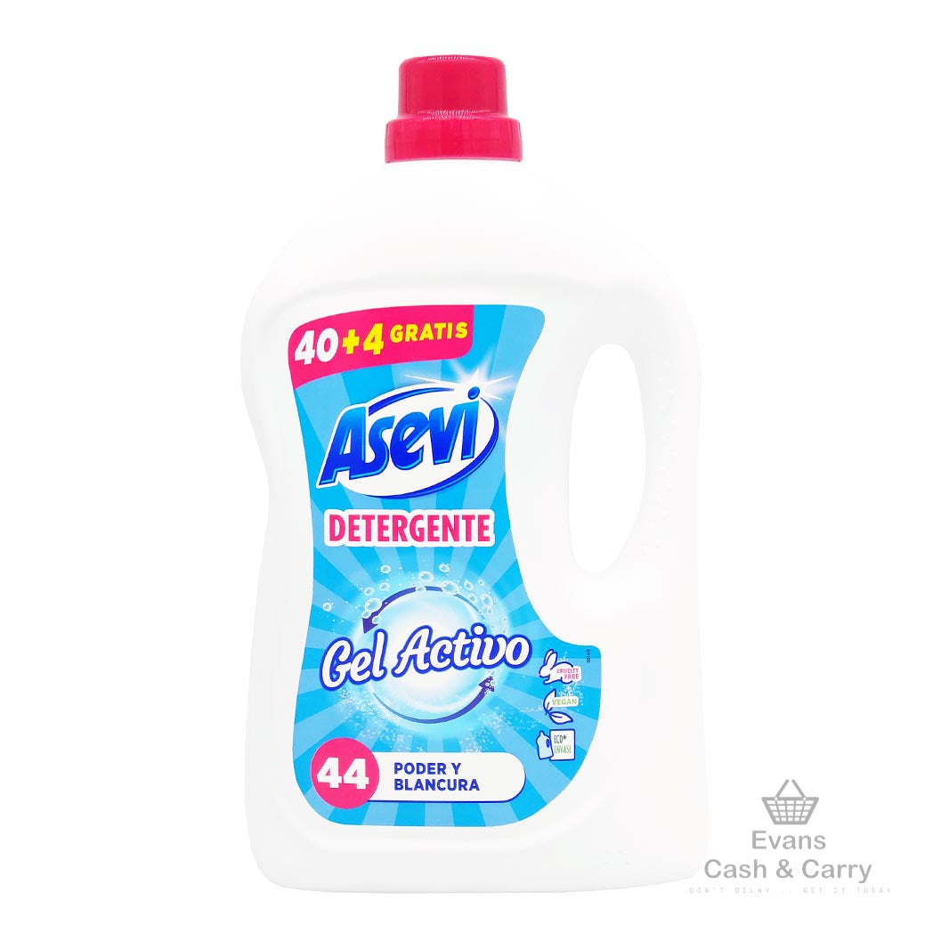 Asevi Liquid Laundry Detergent - Active Gel 44 Wash (2376ml)