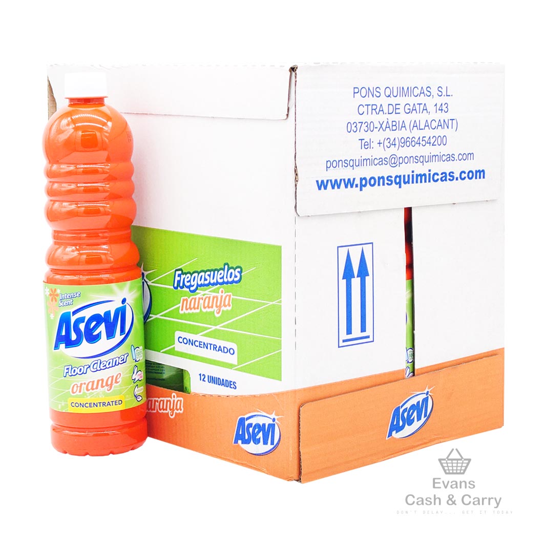 CASE of Asevi Floor Cleaner Orange (12x1L)