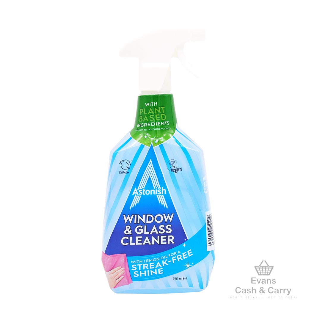 Astonish Plant Based Window & Glass Cleaner with Lemon Oil (750ml)