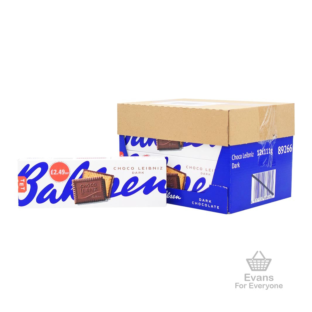 (BBE 06/03/25) CASE OF Bahlsen Dark Chocolate Biscuits (12x111g)