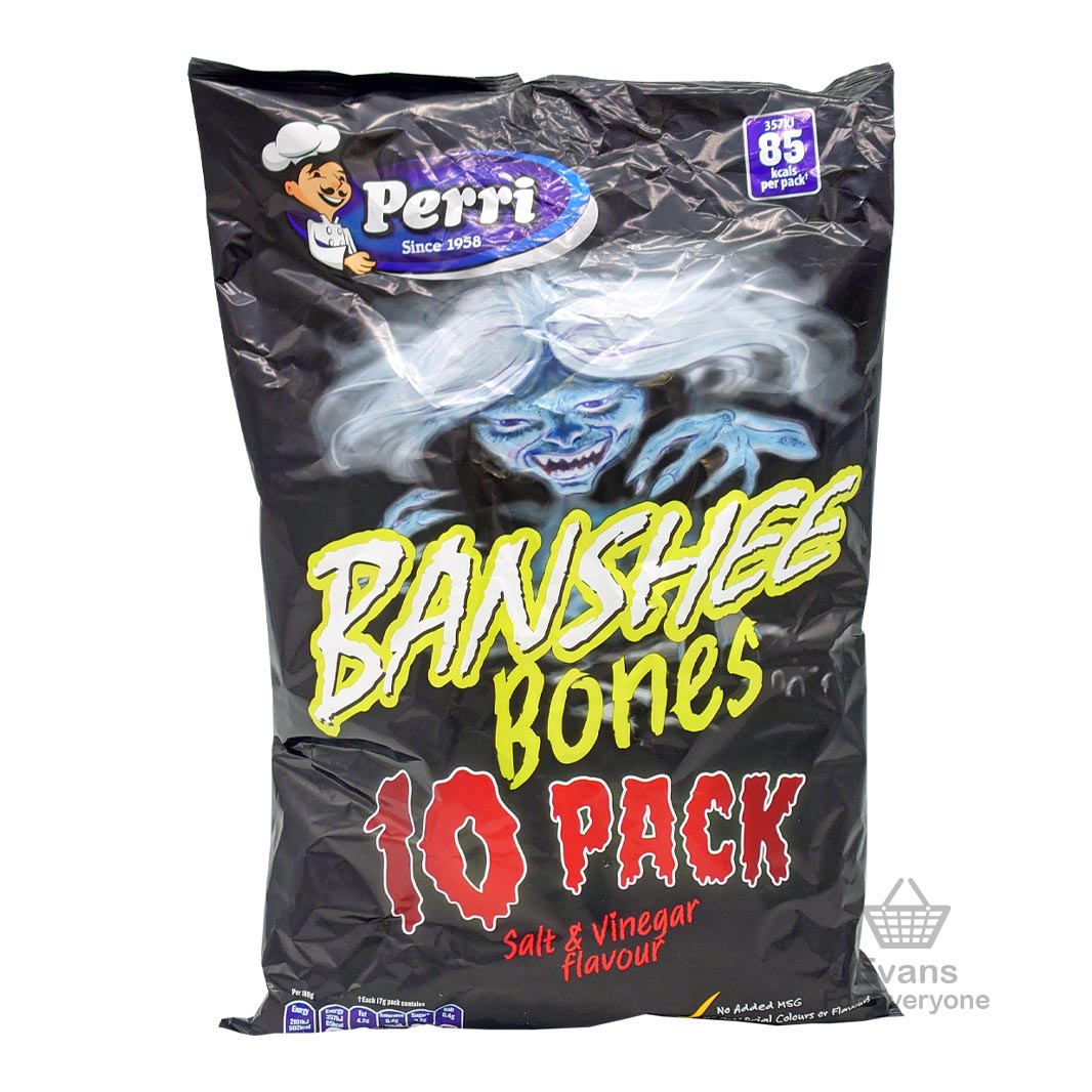 (BBE 20/02/25) Perri Banshee Bones 10pk (10x17g) (£1 each 2 for £1.80)