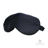 Contoured Black Silk Eye Mask