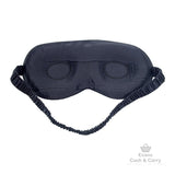 Contoured Black Silk Eye Mask