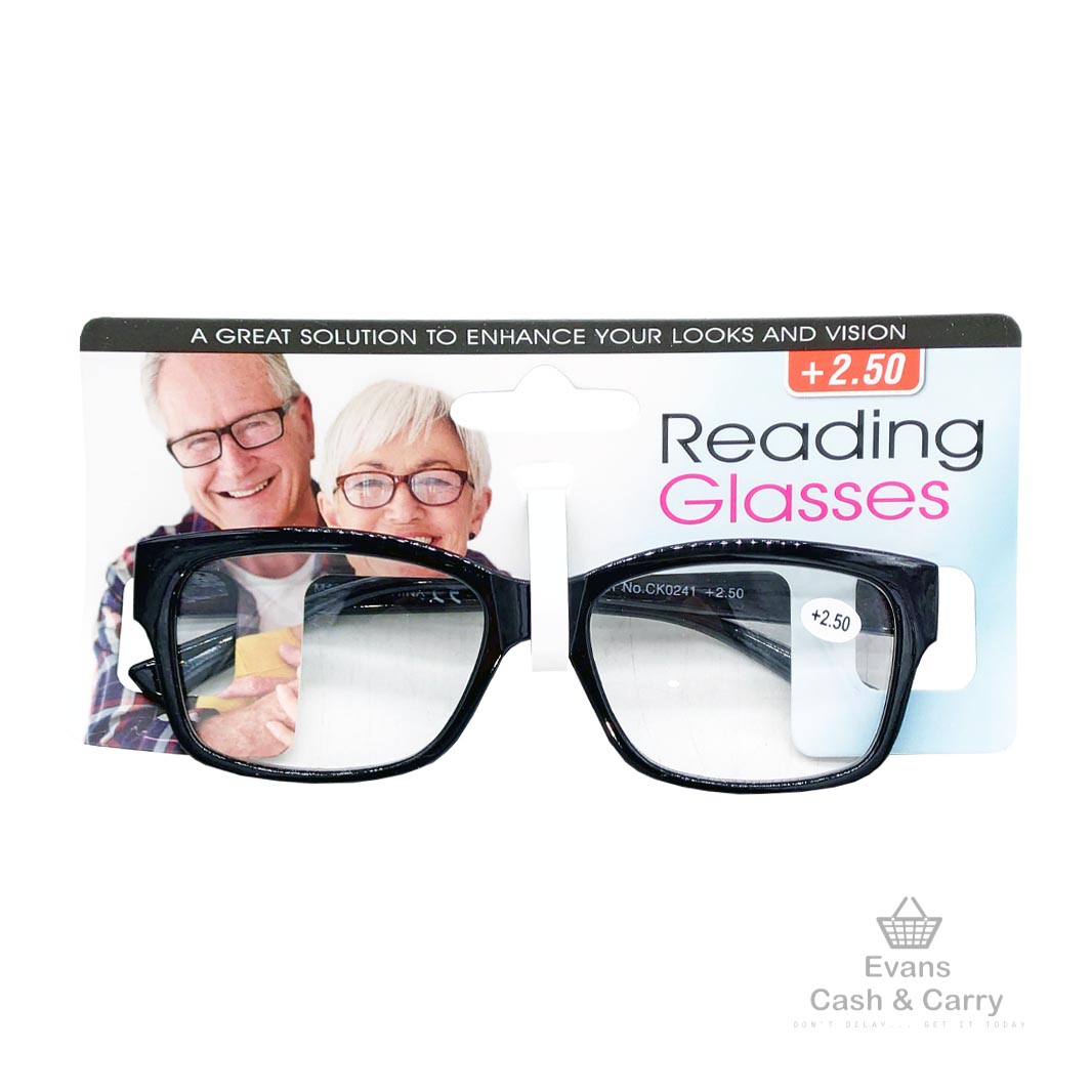 Black Reading Glasses - 2.50