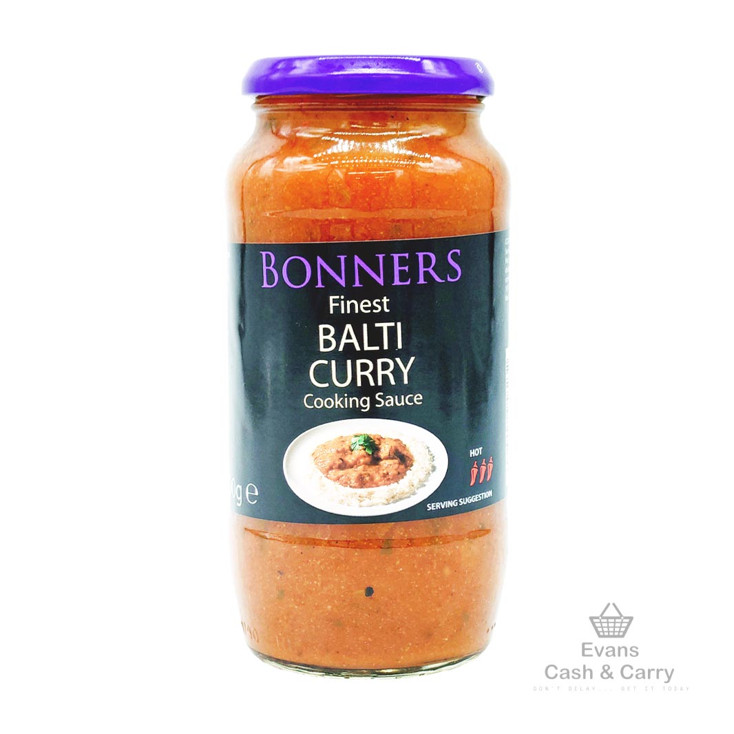 (BBE 09/10/25) Bonners Balti Curry Cooking Sauce (500g) (£1.30 each or 2 for £2.30)