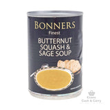 Bonners Winter Warmer Bundle - 2x (BBE 12/24) Cream of Mushroom Soup (400g) / 2x (BBE 03/25) Butternut Squash & Sage Soup (400g) / 3x (BBE 05/26) Baked Beans (400g) / 3x (BBE 10/26) Spaghetti Rings (395g)