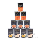 Bonners Winter Warmer Bundle - 2x (BBE 12/24) Cream of Mushroom Soup (400g) / 2x (BBE 03/25) Butternut Squash & Sage Soup (400g) / 3x (BBE 05/26) Baked Beans (400g) / 3x (BBE 10/26) Spaghetti Rings (395g)