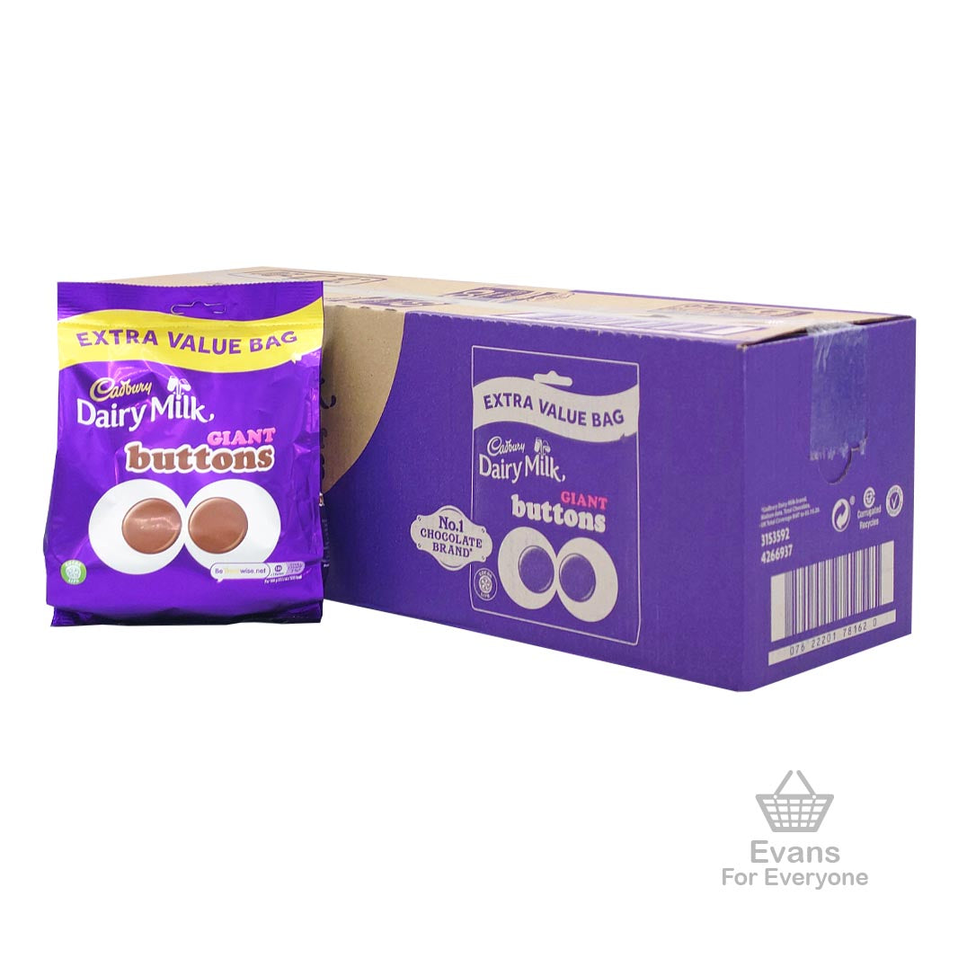 (BBE 31/03/25) CASE OF Cadbury Extra Value Giant Buttons (10x330g)