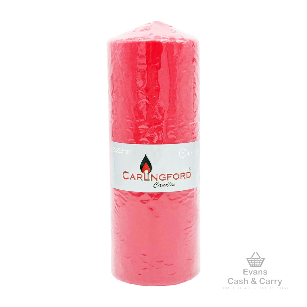 Carlingford 110hr Church Candle - Red (£5.50 each / 2 for £10)