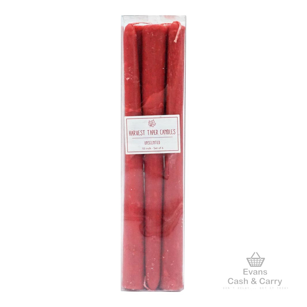 Harvest Taper Candle - Unscented (6pk)
