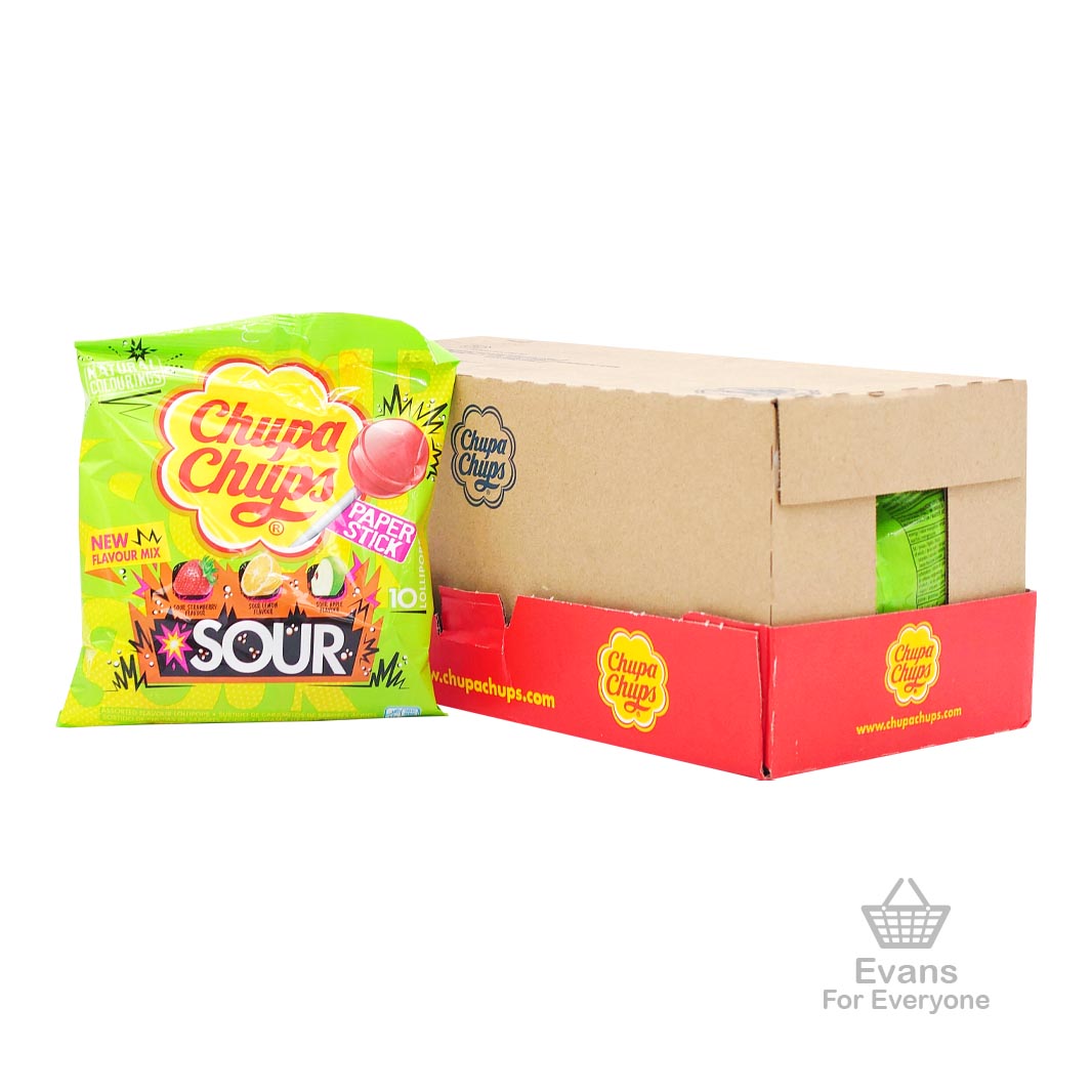 (BBE 08/27) CASE OF Chupa Chups Sour (12x 10 pack)