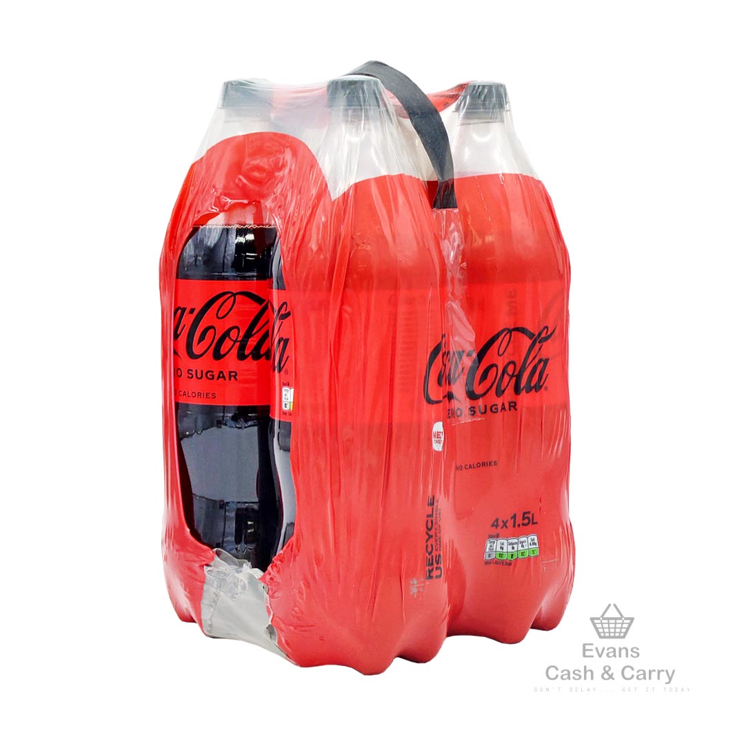 (BBE 31/08/24) 4 Pack Coke Zero (4x1.5L)