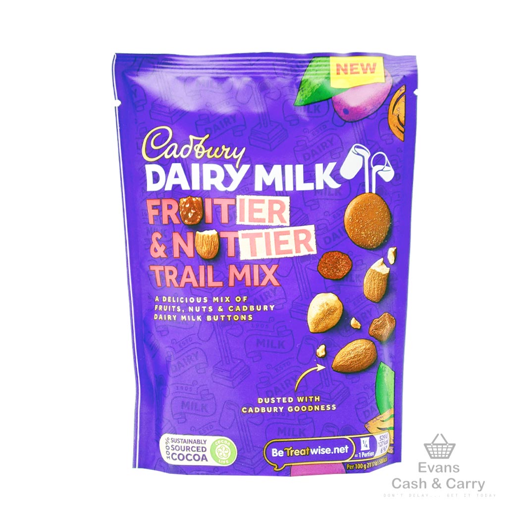 (BBE - 25/01/24) Cadbury Fruitier & Nuttier Trail Mix (100g) (£1 each / 2 for £1.80)