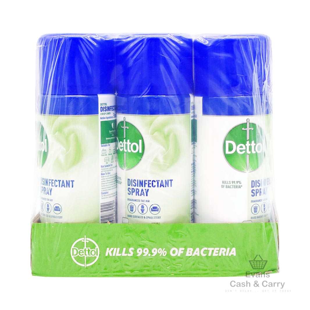 CASE of Dettol Disinfectant Spray Crisp Linen (6x400ml)