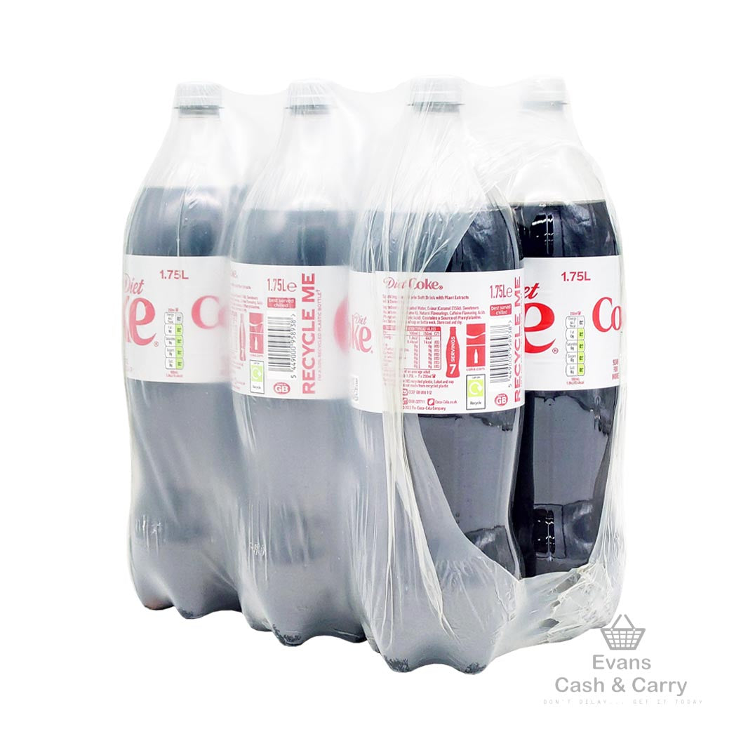 (BBE 31/08/24) CASE of Diet Coke 1.75L (6x 1.75L)