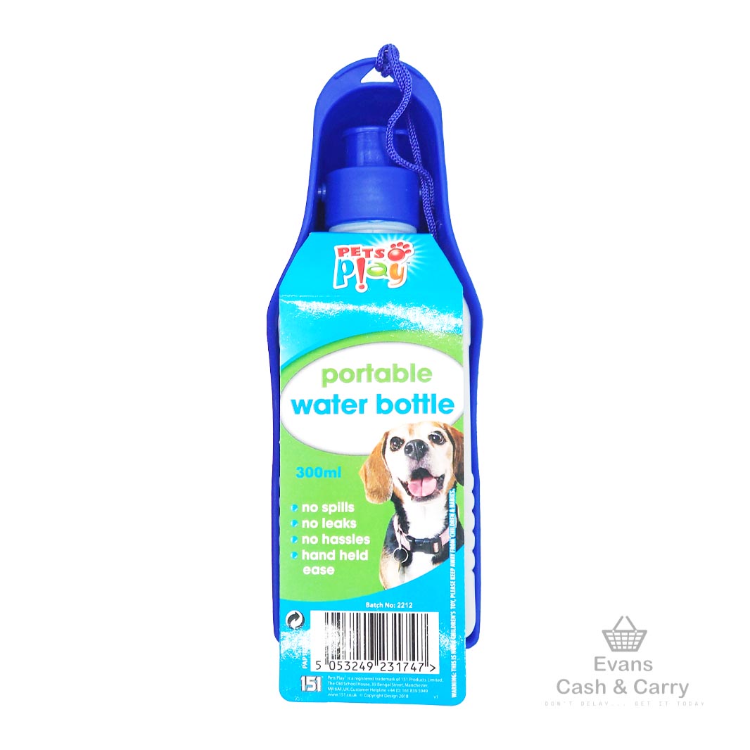 Pet Portable Water Bottle 300ml (Assorted Colours)