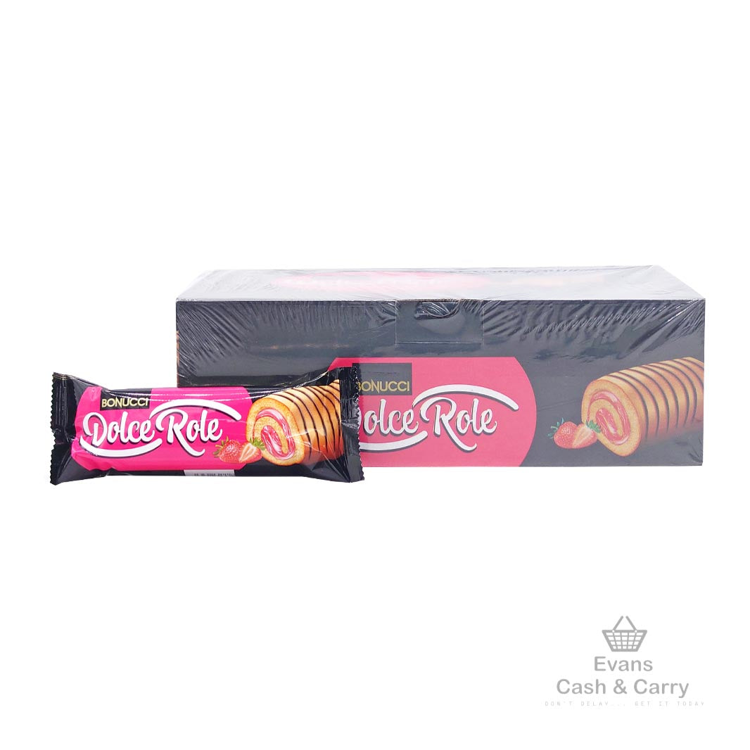 (BBE 20/05/25) CASE of Bonucci Dolce Role Red - Strawberry (24pk)