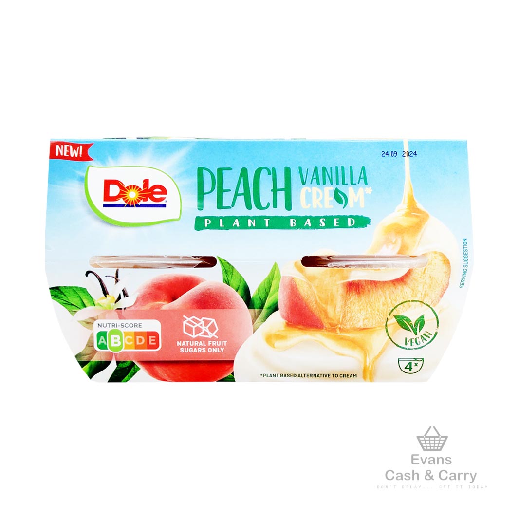 (BBE 24/09/24) Dole Peach Vanilla & Cream Dessert (4x123g)