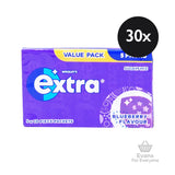 (BBE 17/02/25) CASE of 30x Extra Gum Sugar Free - Blueberry 5x10 Pcs (30x70g)