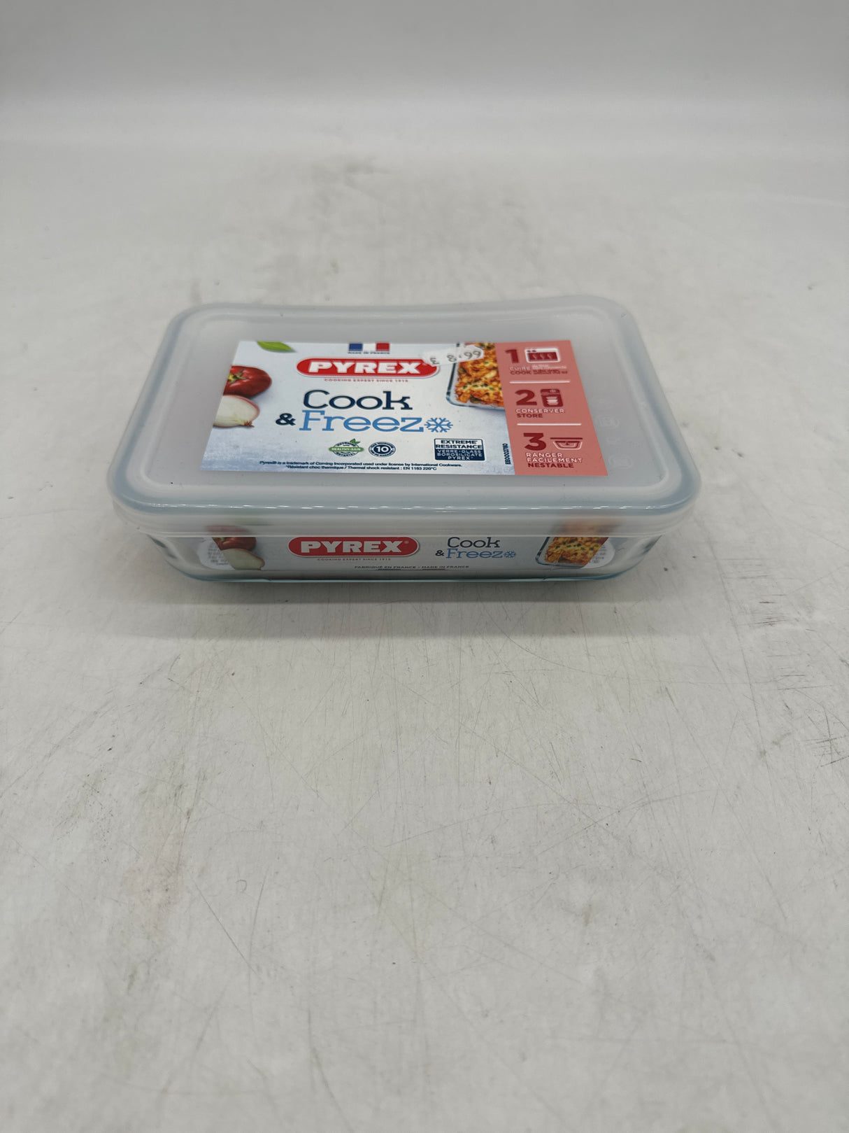 Pyrex cook & freeze glass container - 0.8L